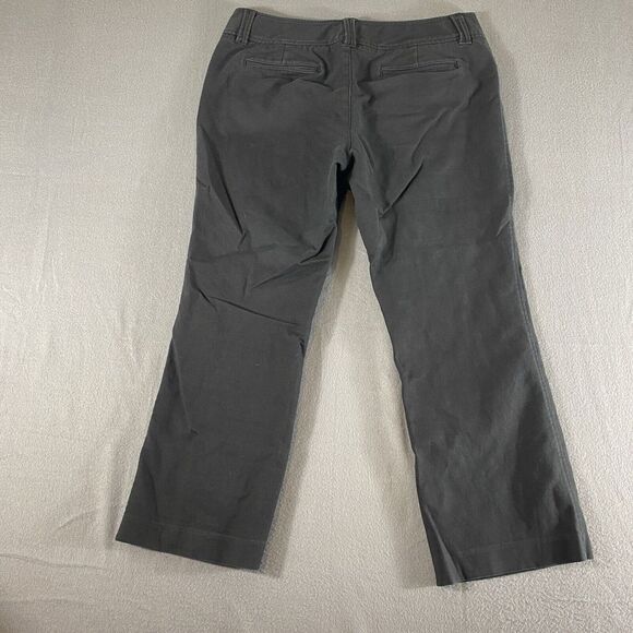 Eddie Bauer Pants Womens 14 Black Mid Rise Stretch Straight Flat Front Preppy - Picture 12 of 13